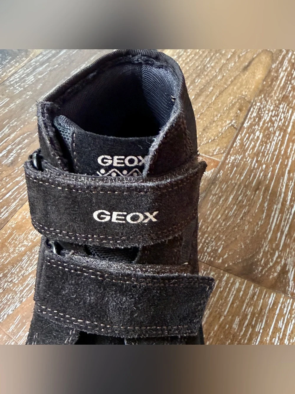 Geox Kids Brown Velcro High-Top Sneakers Shoe Boots Size 35 EU / 3.5 Y US